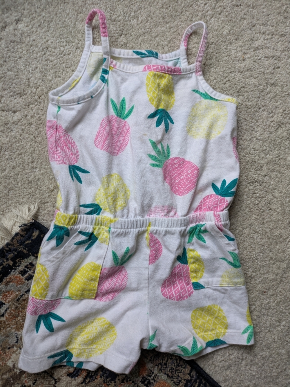 wonder nation Pineapple Print Tank Romper
